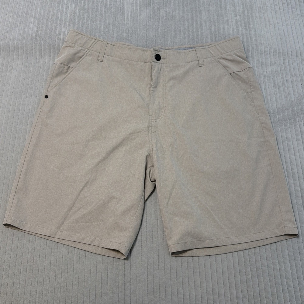 Maven Co-op Men's Size 38 9" Inseam Beige Performance Golf Shorts